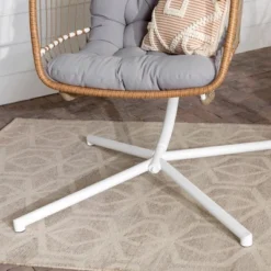 Toluca Hanging Outdoor Boho Egg Chair With Cushion - Saracina Home -Outdoor Garden Store GUEST 704dbef4 53ac 4a3c b711 8fd3988a7e2e