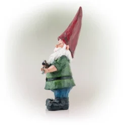 11" Polyresin Hunting Shirt Garden Gnome Statue Green - Alpine Corporation -Outdoor Garden Store GUEST 713af918 9d39 48fa 8d07 a99c05700f9a