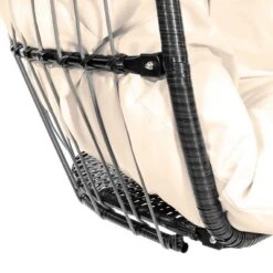 Egg Style Hanging Chair Cream W/Deep Cushion Soft Relaxing Luxury -Outdoor Garden Store GUEST 71513ddd 8137 4caa a719 bd6f422a632f