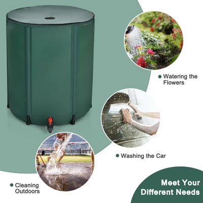 Costway 60 Gallon Portable Rain Barrel Collapsible Tank Water Collector Spigot Filter 5 Costway 60 Gallon Portable Rain Barrel Collapsible Tank Water Collector Spigot Filter - Image 5