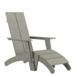Emma And Oliver Indoor/Outdoor Modern 2-Slat Adirondack Style Chair And Footrest 24 Emma And Oliver Indoor/Outdoor Modern 2-Slat Adirondack Style Chair And Footrest -Outdoor Garden Store GUEST 749c313f c2d9 4bda a02f d03216a6a17a