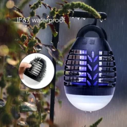 Dartwood Outdoor Bug Zapper - Waterproof, USB Rechargeable And Battery Powered Mosquito Killer, Insect Trap And Fly Swatter -Outdoor Garden Store GUEST 750b0040 e554 4bfb 892e 28ac4e40a759