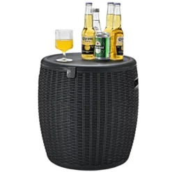 Costway 9.5 Gallon 4-in-1 Patio Rattan Cool Bar Cocktail Table Side Table BrownBlack 19 Costway 9.5 Gallon 4-in-1 Patio Rattan Cool Bar Cocktail Table Side Table BrownBlack -Outdoor Garden Store GUEST 75117242 487f 41df 9889 e7a684d1b2fa