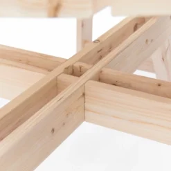 Gardenised Wooden Outdoor Patio Garden Round Picnic Table With Bench, 8 Person- Natural -Outdoor Garden Store GUEST 7629ddd5 d810 4799 9dad f484a67fe51e