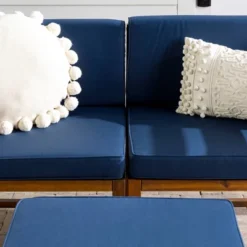 3pc Modular Acacia Wood Patio Chat Set With Cushions - Saracina Home -Outdoor Garden Store GUEST 774d8c79 0a90 40ac b4a8 7f5728c3bc02