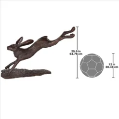 Design Toscano Leaping Hare, Jumping Rabbit Cast Bronze Garden Statue -Outdoor Garden Store GUEST 781f990b 4a05 41a7 9838 4653bcb6dd9e