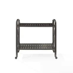 Kaplan Outdoor Steel Bar Cart Bronze - Crosley -Outdoor Garden Store GUEST 78a534ba bb9e 4984 9b2b c61fba6a1efb