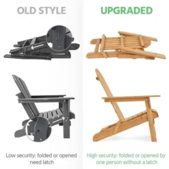 Yaheetech 2-piece Folding Adirondack Chair Solid Wood Outside Chair, Brown 12 Yaheetech 2-piece Folding Adirondack Chair Solid Wood Outside Chair, Brown -Outdoor Garden Store GUEST 792021a1 2aaa 4913 8587 a7b8fbef1efb 1