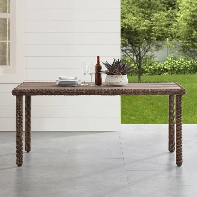 Bradenton Outdoor Rectangular Dining Table Weathered Brown - Crosley 2 Bradenton Outdoor Rectangular Dining Table Weathered Brown - Crosley - Image 2