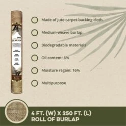 DeWitt 4 X 250 Foot 5.5 Ounce Natural Gardening Landscape Burlap Fabric Roll -Outdoor Garden Store GUEST 7a63f2ca da63 48dd af9a 1fc53c36db90