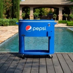 Permasteel 80qt Pepsi Oval Sporty Outdoor Cooler Cart -Outdoor Garden Store GUEST 7a92fd62 ade3 4b5c aaaf 5b1bbd1909c8