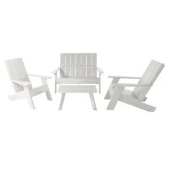 Italica 4pc Outdoor Set With Modern Adirondack Chairs, Double Wide Adirondack Chairs & Table - Highwood -Outdoor Garden Store GUEST 7c49f053 ad89 4f0e 8f27 df93654c5c0b