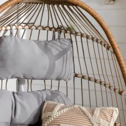 Toluca Hanging Outdoor Boho Egg Chair With Cushion - Saracina Home -Outdoor Garden Store GUEST 7eed0518 bad6 4cd1 a650 d634081f74f9