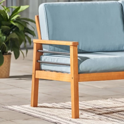 Gloucester Contemporary Wood Patio 2-Seater Sofa - Vifah 1 Gloucester Contemporary Wood Patio 2-Seater Sofa - Vifah