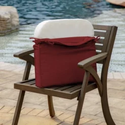 19" X 20" ProFoam Outdoor Rounded Back Seat Cushion Leala Ruby Red - Arden Selections -Outdoor Garden Store GUEST 7f7a1267 71f4 4913 b79d e10086fef314
