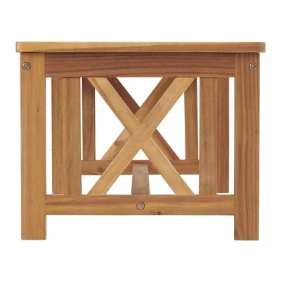 Manchester 2pc Acacia Wood Outdoor Set - Natural - Alaterre Furniture 7 Manchester 2pc Acacia Wood Outdoor Set - Natural - Alaterre Furniture - Image 7