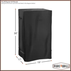 Pure Grill 30-inch Smoker BBQ Grill Cover For Electric Vertical Smokers, Universal Fit Cover 19" X 17" X 30" 10 Pure Grill 30-inch Smoker BBQ Grill Cover For Electric Vertical Smokers, Universal Fit Cover 19" X 17" X 30" -Outdoor Garden Store GUEST 80d33525 dc41 499d 9137 042f3e31fca8