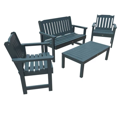 4pc Lehigh Garden Adirondack Conversation Patio Set - Highwood 9 4pc Lehigh Garden Adirondack Conversation Patio Set - Highwood - Image 9