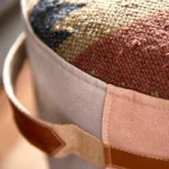 Cotton Pouf Featuring A Screenprinted Bicycle Illustration With Script - Olivia & May -Outdoor Garden Store GUEST 83078056 d488 4d71 9bd0 7c4de65d1fe2