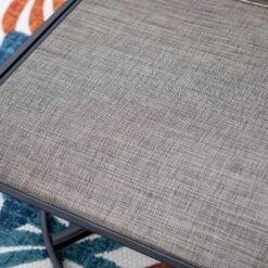 8pc Outdoor Dining Set With Metal Slat Top Table With Umbrella Hole & Swivel Chairs - Gray/Beige - Captiva Designs -Outdoor Garden Store GUEST 838cf60c 7ad1 4932 bae0 42fb832960fd