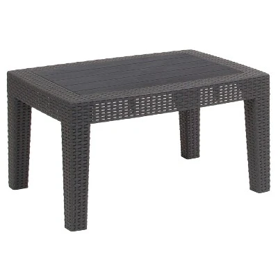 Emma And Oliver Outdoor Rattan Coffee Table 10 Emma And Oliver Outdoor Rattan Coffee Table - Image 10