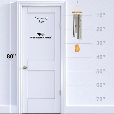 Woodstock Wind Chimes Signature Collection, Chimes Of Lun, 36'' Silver Wind Chime LWS 3 Woodstock Wind Chimes Signature Collection, Chimes Of Lun, 36'' Silver Wind Chime LWS - Image 3