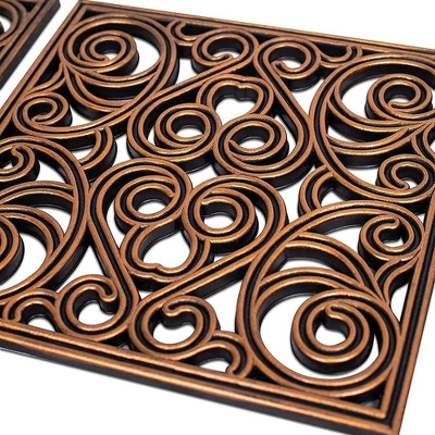 BirdRock Home Rubber Stepping Stone Tiles - 12 X 12" - Set Of 3 - Copper 3 BirdRock Home Rubber Stepping Stone Tiles - 12 X 12" - Set Of 3 - Copper - Image 3