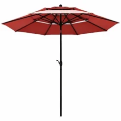 10' X 10' Double Vented 3-Tier Patio Market Table Umbrella - Wellfor -Outdoor Garden Store GUEST 86fc8c72 15f3 4604 807e cfeda8f2456c