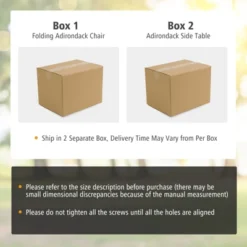 Tangkula Patio 2PCS Adirondack Chair Side Table Set Outdoor Chair Set With End Table Weather Resistant Cup Holder For Backyard Garden White -Outdoor Garden Store GUEST 879d3226 9363 4b94 b380 b24a80e2d1a3