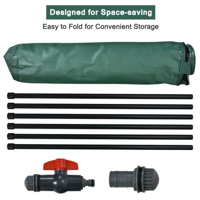 Costway 60 Gallon Portable Rain Barrel Collapsible Tank Water Collector Spigot Filter 8 Costway 60 Gallon Portable Rain Barrel Collapsible Tank Water Collector Spigot Filter - Image 8