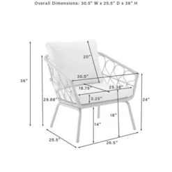 Juniper 2pk Outdoor Wicker Arm Chairs - Cream/Natural - Crosley -Outdoor Garden Store GUEST 8821dbda b4d6 44a8 9197 57c0caccc46c