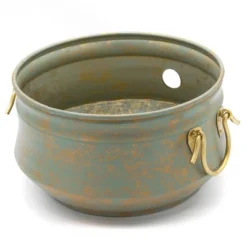 Steel Sedona Hose Pot With Lid - Green - Good Directions -Outdoor Garden Store GUEST 88d967e4 430f 4848 9b63 ecd07df3dc1c