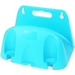 Okuna Outpost Wall Mount Plastic Garden Water Hose Holder Hanger Hook Storage Stand, Blue, 10x6x6 Inch