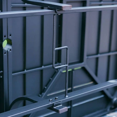 7pc Outdoor Dining Set With Padded Swivel Chairs & Metal Rectangle Table With Umbrella Hole - Gray - Captiva Hole 8 7pc Outdoor Dining Set With Padded Swivel Chairs & Metal Rectangle Table With Umbrella Hole - Gray - Captiva Hole - Image 8