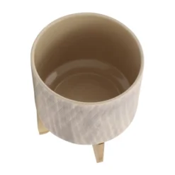 Sagebrook Home 12"x10" Mesh Ceramic Planter Pot With Stand Tan 9 Sagebrook Home 12"x10" Mesh Ceramic Planter Pot With Stand Tan -Outdoor Garden Store GUEST 892c9f82 8d6d 4542 93ea bbe506bb51f6