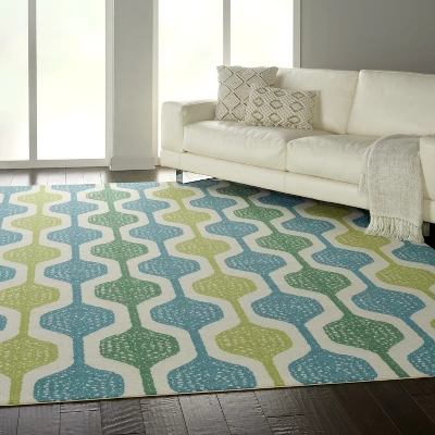 Waverly Sun N Shade SND70 Aqua Indoor/Outdoor Area Rug 8 Waverly Sun N Shade SND70 Aqua Indoor/Outdoor Area Rug - Image 8