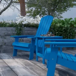 Merrick Lane Set Of Two Folding Adirondack Patio Chairs With Matching Outdoor Side Table -Outdoor Garden Store GUEST 8991a211 b235 44f3 9a54 857737f373e7