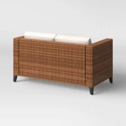 Brookfield Steel Wicker Loveseat - Light Brown - Threshold™ 8 Brookfield Steel Wicker Loveseat - Light Brown - Threshold™ -Outdoor Garden Store GUEST 89cfd654 7349 4873 8e2b c4b510806e85