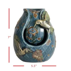 Blue Verdigris Hummingbird Indoor Water Fountain With Pump - Foreside Home & Garden -Outdoor Garden Store GUEST 8a0b0bfd 2376 453d 85d1 9c65838f8c89