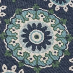 5'3" X 7' Medallion Outdoor Rug Navy/Green - Christopher Knight Home -Outdoor Garden Store GUEST 8aa6ab4c ecb7 4503 922a 3f7a44c1852a