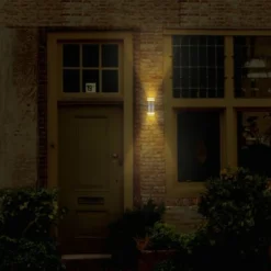 LED Solar Dual Direction Outdoor Wall Light With Amber/White Light - Techko Maid -Outdoor Garden Store GUEST 8b4d4995 ab2a 4695 bed4 98f7ece028cf