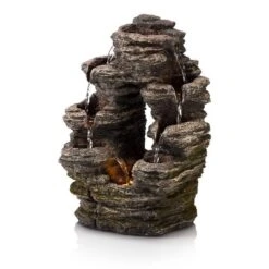 14" Layered Rock Fountain Brown - Alpine Corporation -Outdoor Garden Store GUEST 8b87613c 8001 4b99 a05c 42308f63ad39