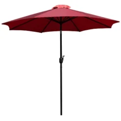 Emma And Oliver 9' Outdoor Patio Umbrella-Crank & Tilt Function - 1.5" Diameter Steel Pole -Outdoor Garden Store GUEST 8bbbab3c 2130 4d2e b017 6f63e989e547