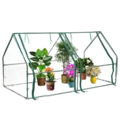 Gardenised Green Outdoor Waterproof Portable Plant Greenhouse With 2 Clear Zippered Windows -Outdoor Garden Store GUEST 8c5f27e4 178f 4701 89e6 c2e553c29364