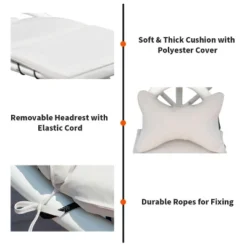 Costway Chaise Lounge Chair With Canopy Hammock Chair With Canopy OrangeBeigeTurquoise -Outdoor Garden Store GUEST 8c8dc0f7 45ec 424c b85f 89f29b84d401