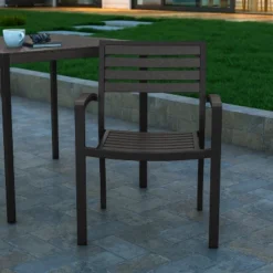 Emma And Oliver Set Of 2 Stackable All-Weather Aluminum Patio Chairs With Faux Teak Slats 14 Emma And Oliver Set Of 2 Stackable All-Weather Aluminum Patio Chairs With Faux Teak Slats -Outdoor Garden Store GUEST 8d33f239 f837 4ba7 80fe d13d09ff24b4