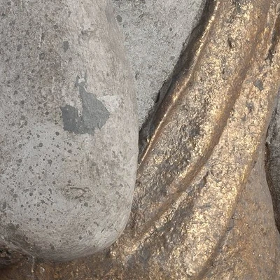 12" Polyresin No Speak Baby Monk Figurine Gray/Gold - Sagebrook Home 4 12" Polyresin No Speak Baby Monk Figurine Gray/Gold - Sagebrook Home - Image 4