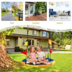 Costway 40'' Flying Saucer Tree Swing Indoor Outdoor Swing W/Hanging Straps Monkey 14 Costway 40'' Flying Saucer Tree Swing Indoor Outdoor Swing W/Hanging Straps Monkey -Outdoor Garden Store GUEST 8e320bec 7359 4db9 8feb 5f4012125f58