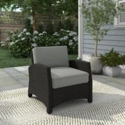 Glenwillow Home Alvory Patio PE Rattan Arm Chair -Outdoor Garden Store GUEST 8e61dcd7 fcc5 4441 90c6 0e879599e4fa