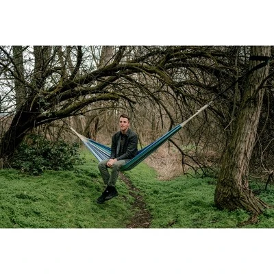 Stansport Cotton Blend Traveler Hammock 78" X 31" Blue 3 Stansport Cotton Blend Traveler Hammock 78" X 31" Blue - Image 3
